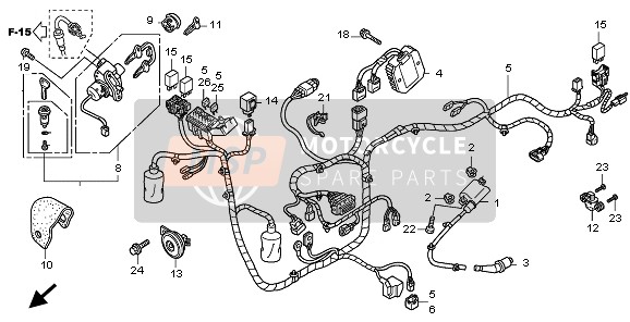 Honda SH150S 2011 Mazo de cables para un 2011 Honda SH150S